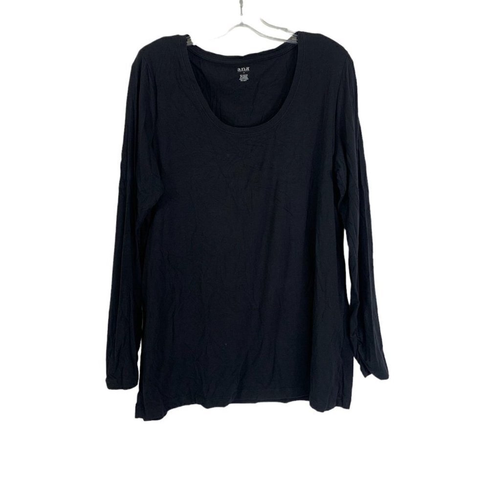Ana Black Long Sleeve Top
